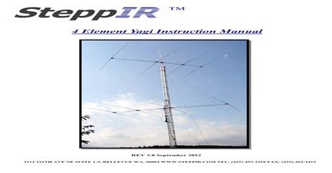 STEPPIR URBANBEAM YAGI INSTRUCTION MANUAL Pdf 